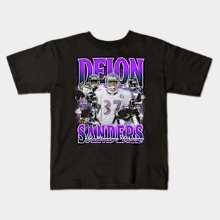 Deion Sanders Battimore Retro Bootleg Kids T-Shirt